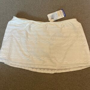 Nautica Skirted Swim Bikini Bottom NWT sz 6 white